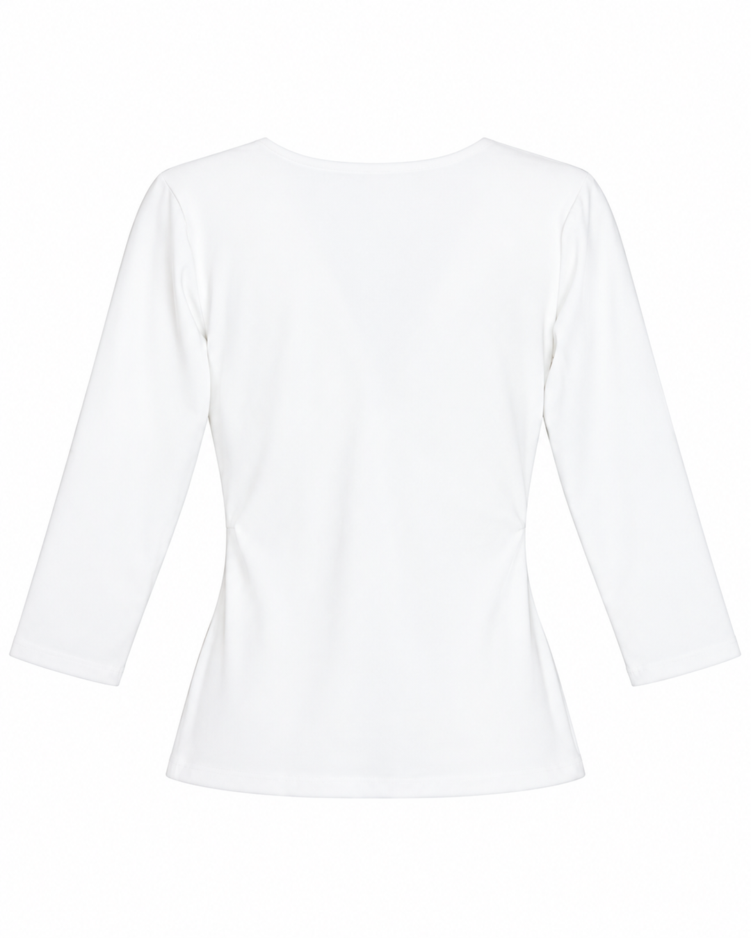 Ariza 50154, blusa Cali cruzada manga 3/4, Blanco, espalda