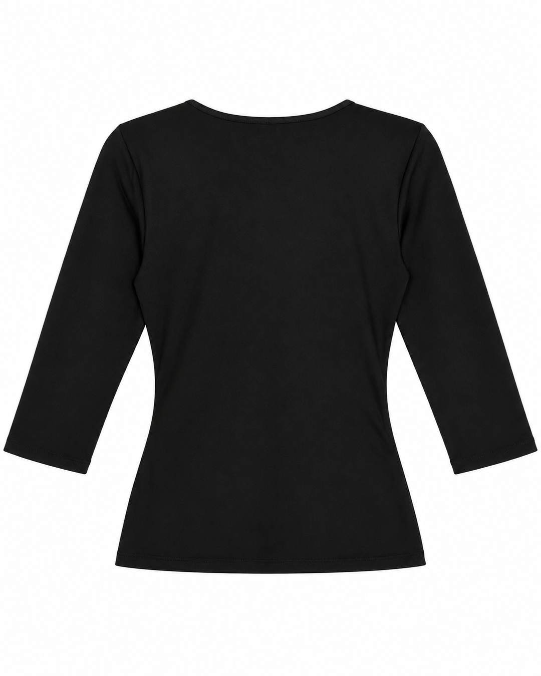 Ariza 50154, blusa Cali cruzada manga 3/4, Negro, espalda
