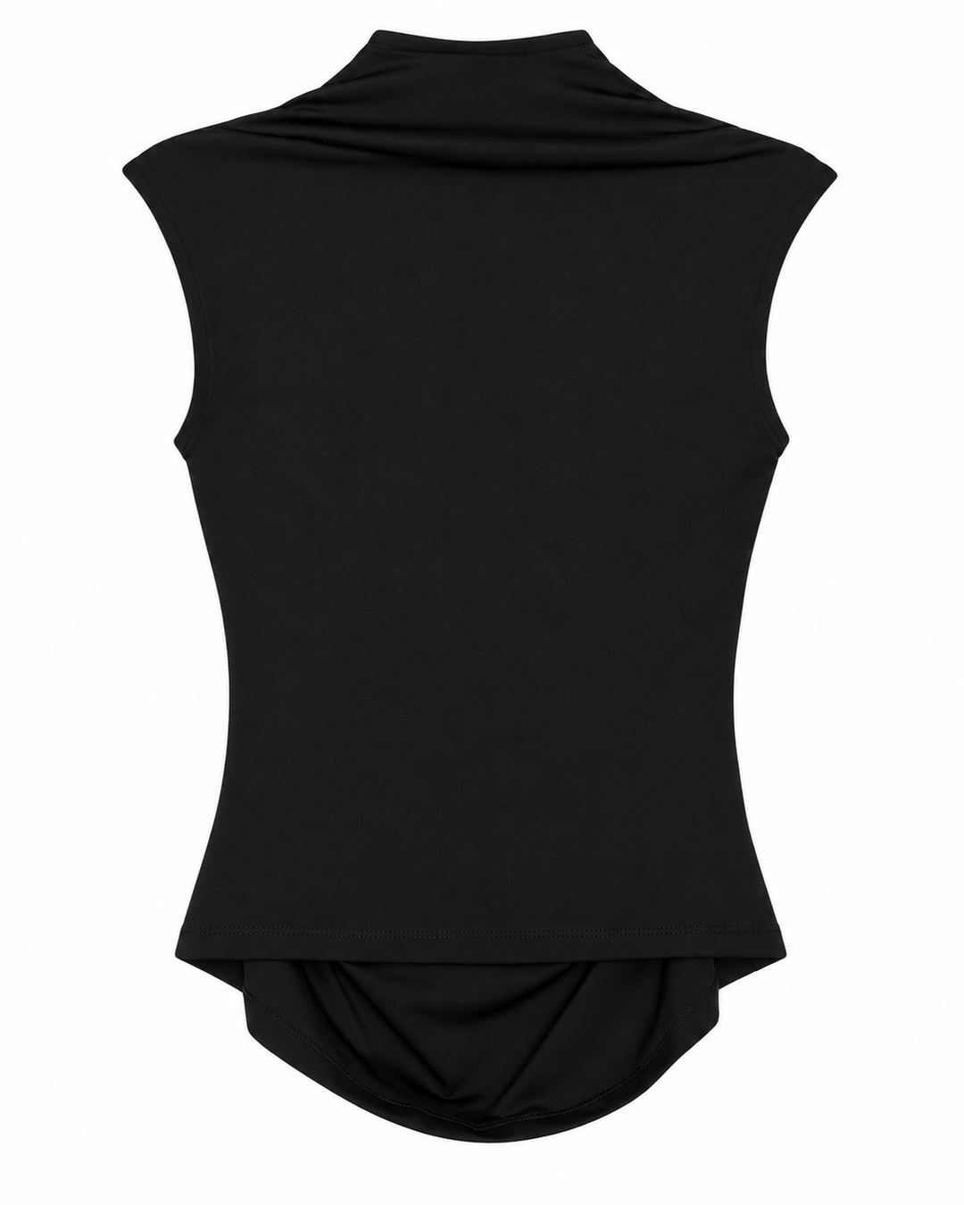 Ariza 50251, blusa Cali sin mangas escote cuadrado, Negro, espalda