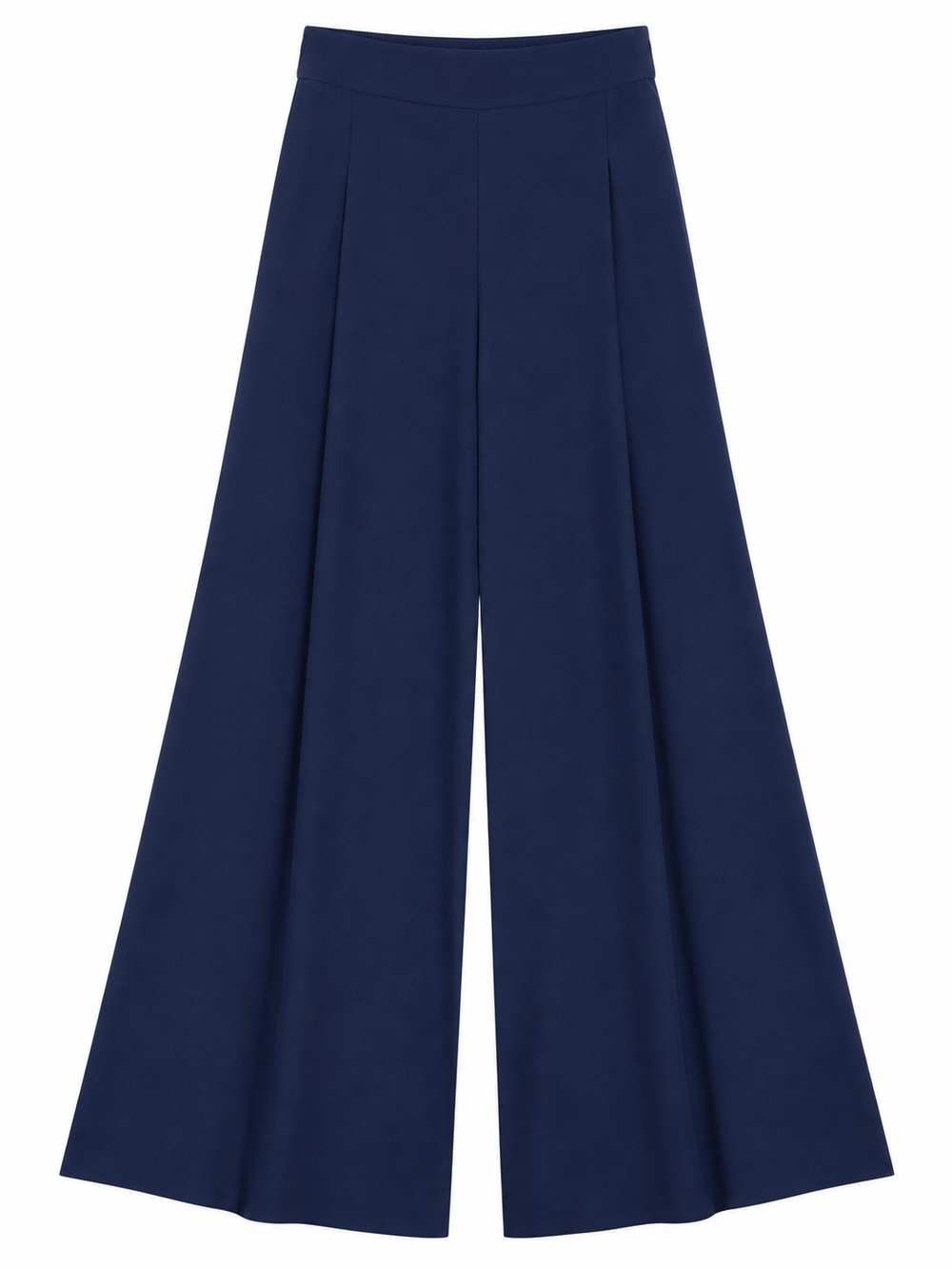Pantalón Armani Liso Wide Leg Ariza 60277, Azul marino, frente