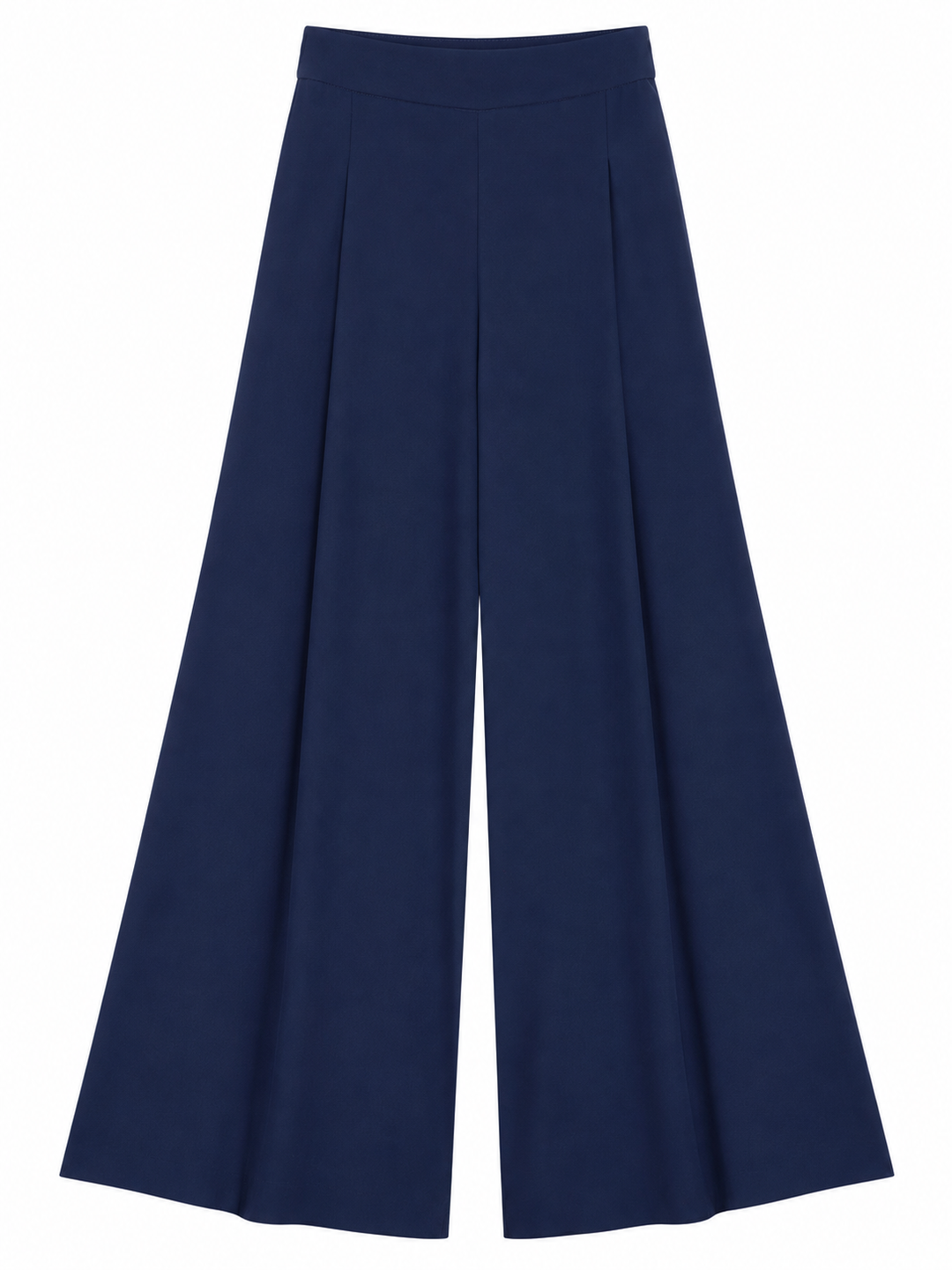 Pantalón Armani Liso Wide Leg Ariza 60277, Azul marino, frente