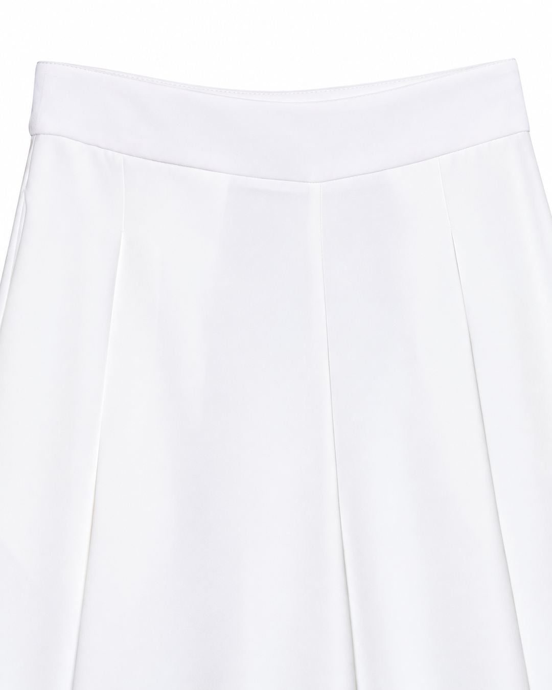 Pantalón Armani Liso Wide Leg Ariza 60277, Blanco, detalle