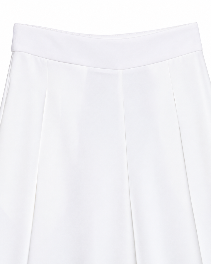 Pantalón Armani Liso Wide Leg Ariza 60277, Blanco, detalle