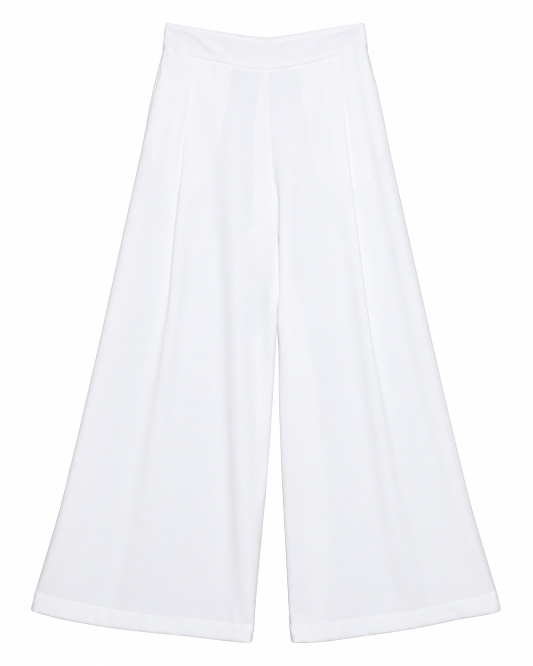 Pantalón Armani Liso Wide Leg Ariza 60277, Blanco, espalda