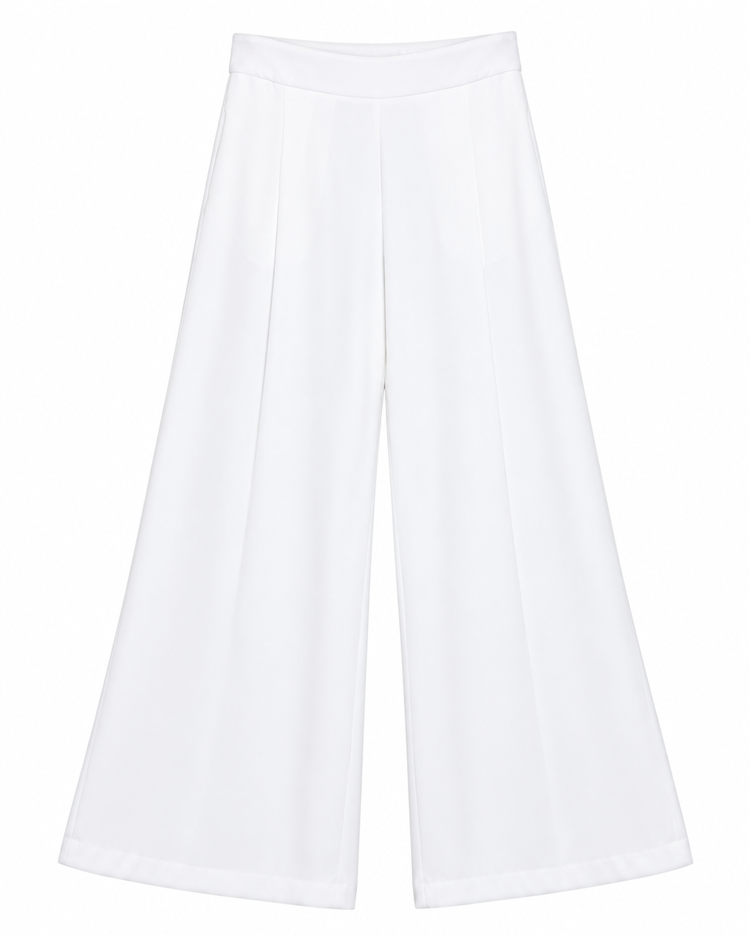Pantalón Armani Liso Wide Leg Ariza 60277, Blanco, frente