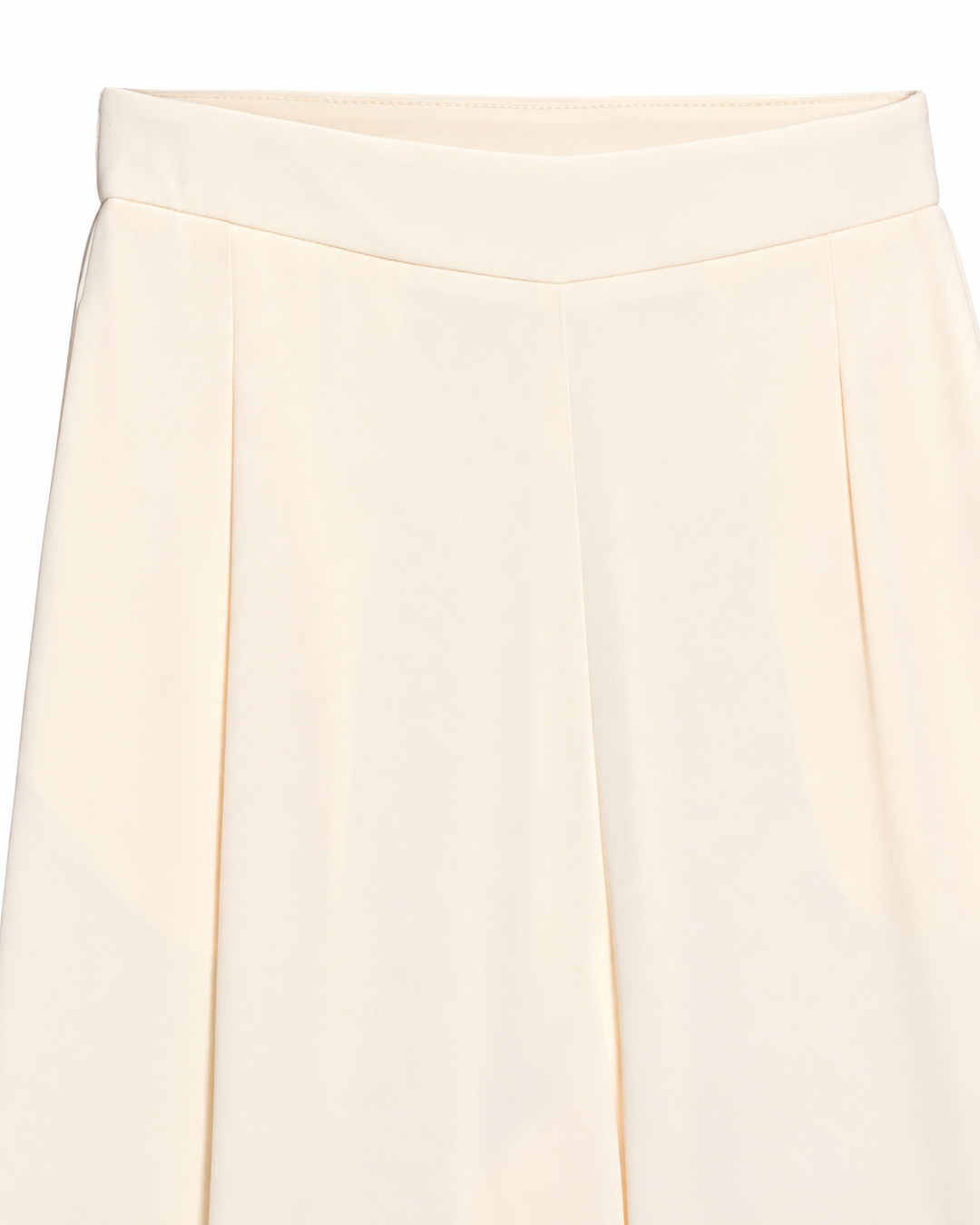 Pantalón Armani Liso Wide Leg Ariza 60277, Crema, detalle