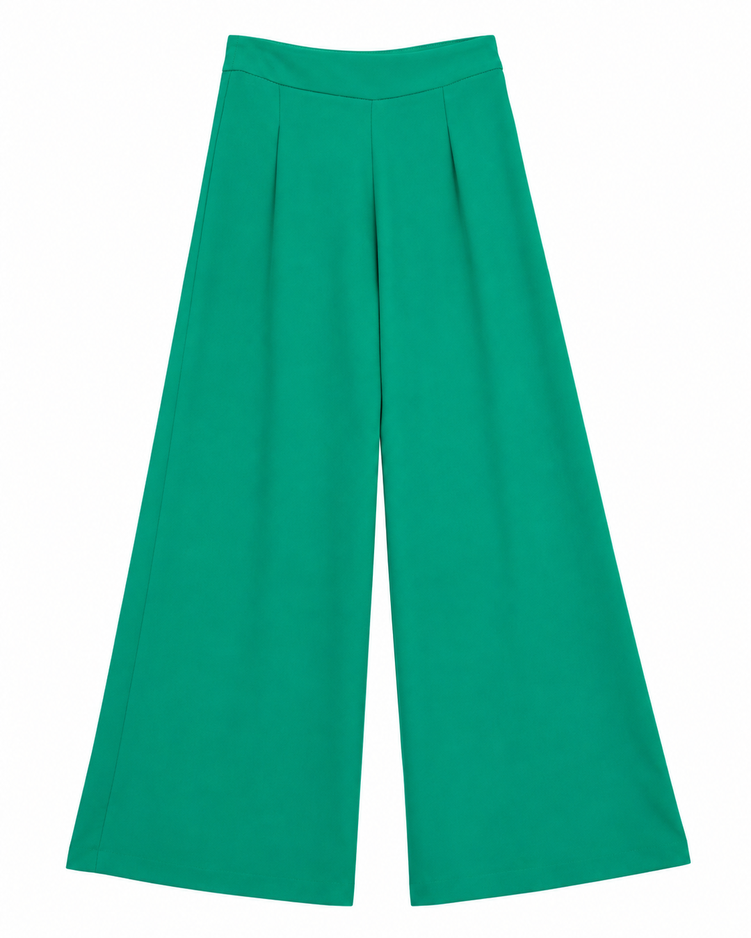 Pantalón Armani Liso Wide Leg Ariza 60277, Verde, frente