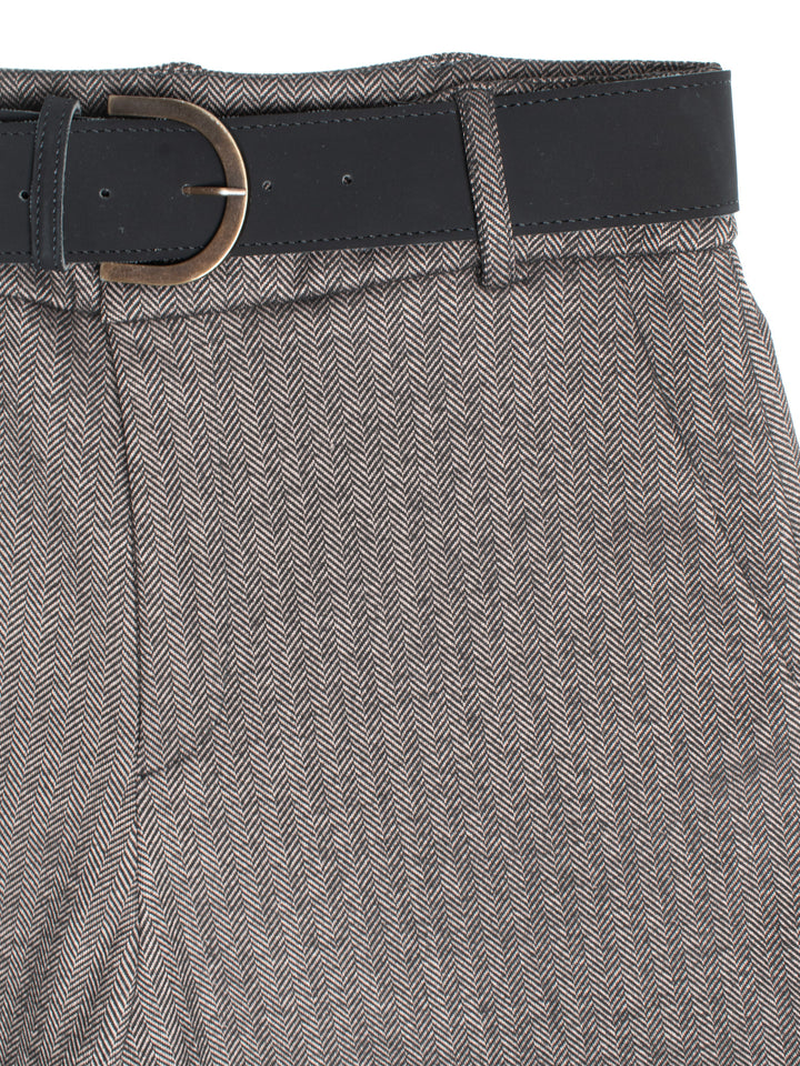Pantalón Recto Ponti Brush c/Cinturón Gamuza