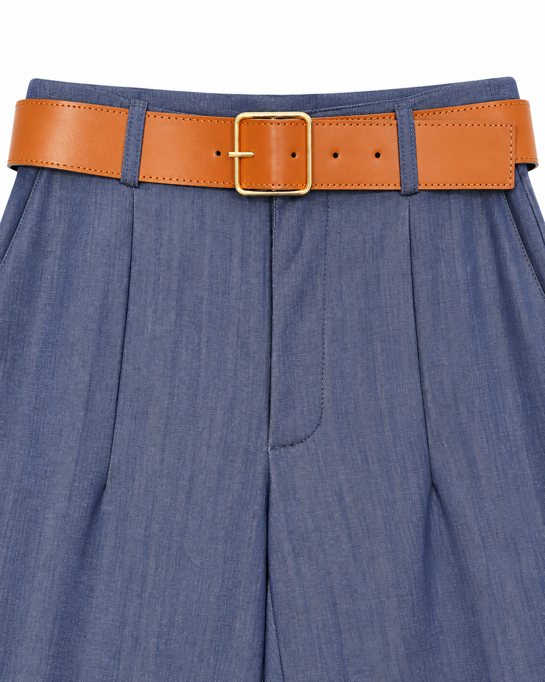 Capri Denim Lino con cinturón 60298, Azul, detalle