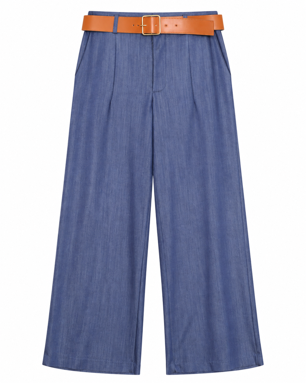 Capri Denim Lino con cinturón 60298, Azul, frente