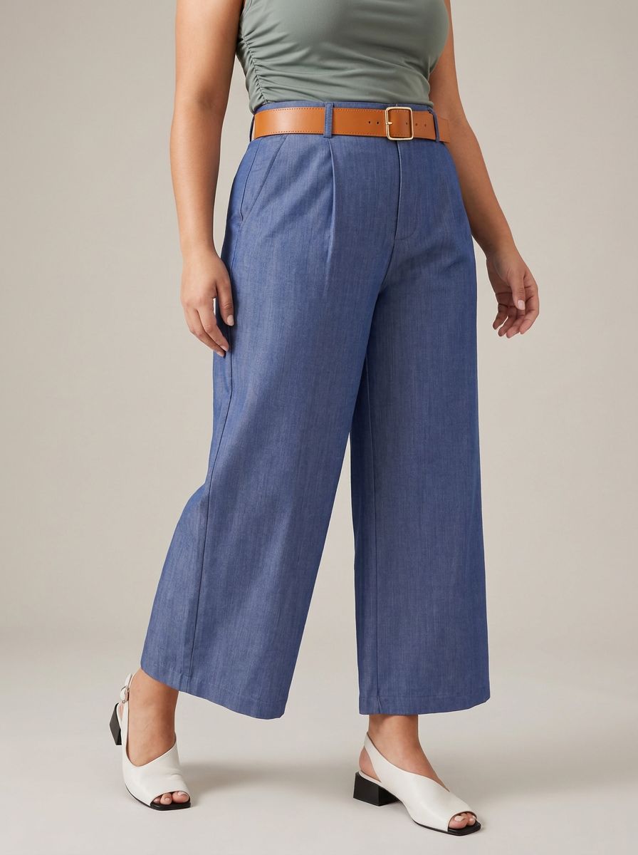 Capri Denim Lino c/ Cinturón