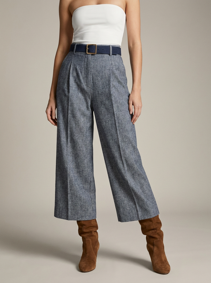 Capri Denim Lino c/ Cinturón
