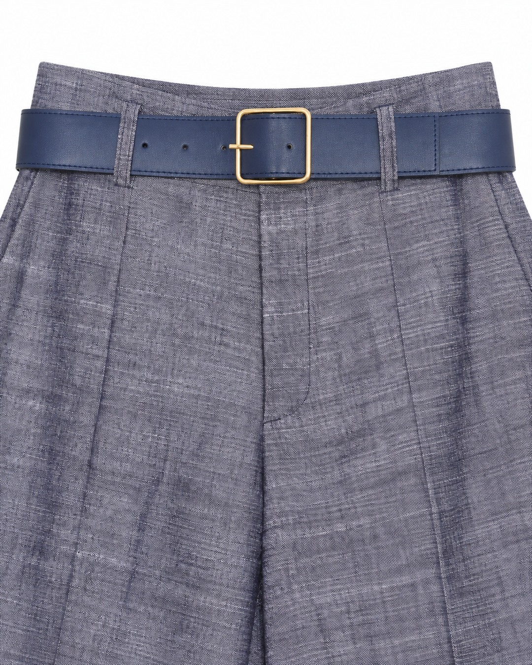 Capri Denim Lino con cinturón 60298, Gris jaspeado, detalle