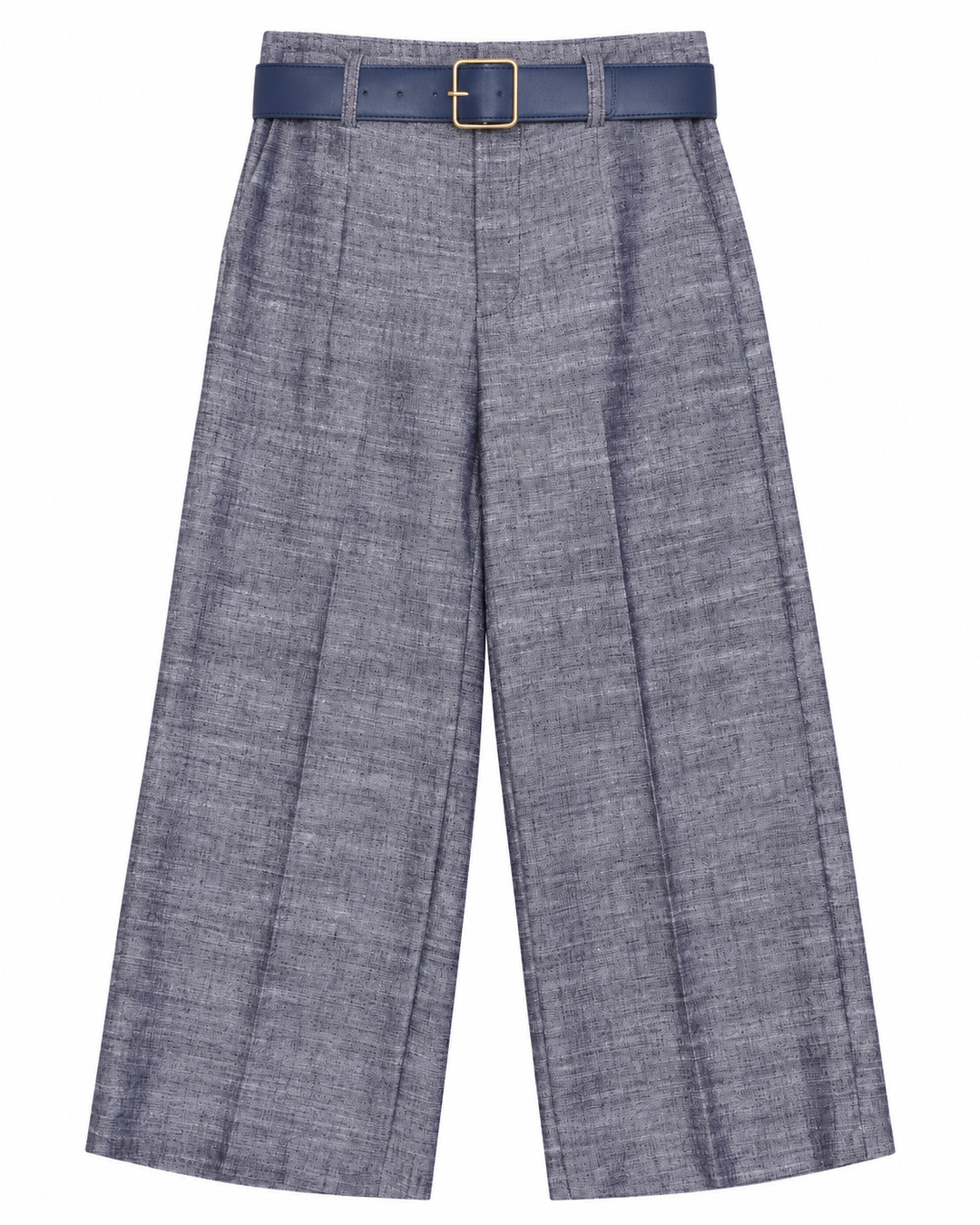 Capri Denim Lino con cinturón 60298, Gris jaspeado, frente