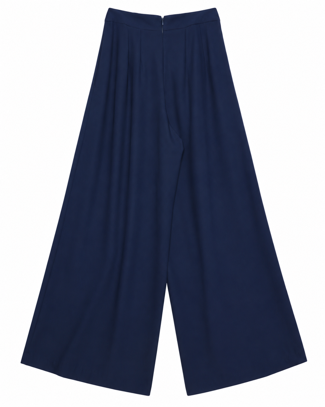 Ariza 60299, pantalón liso pierna ancha con seis pinzas, Azul marino, espalda