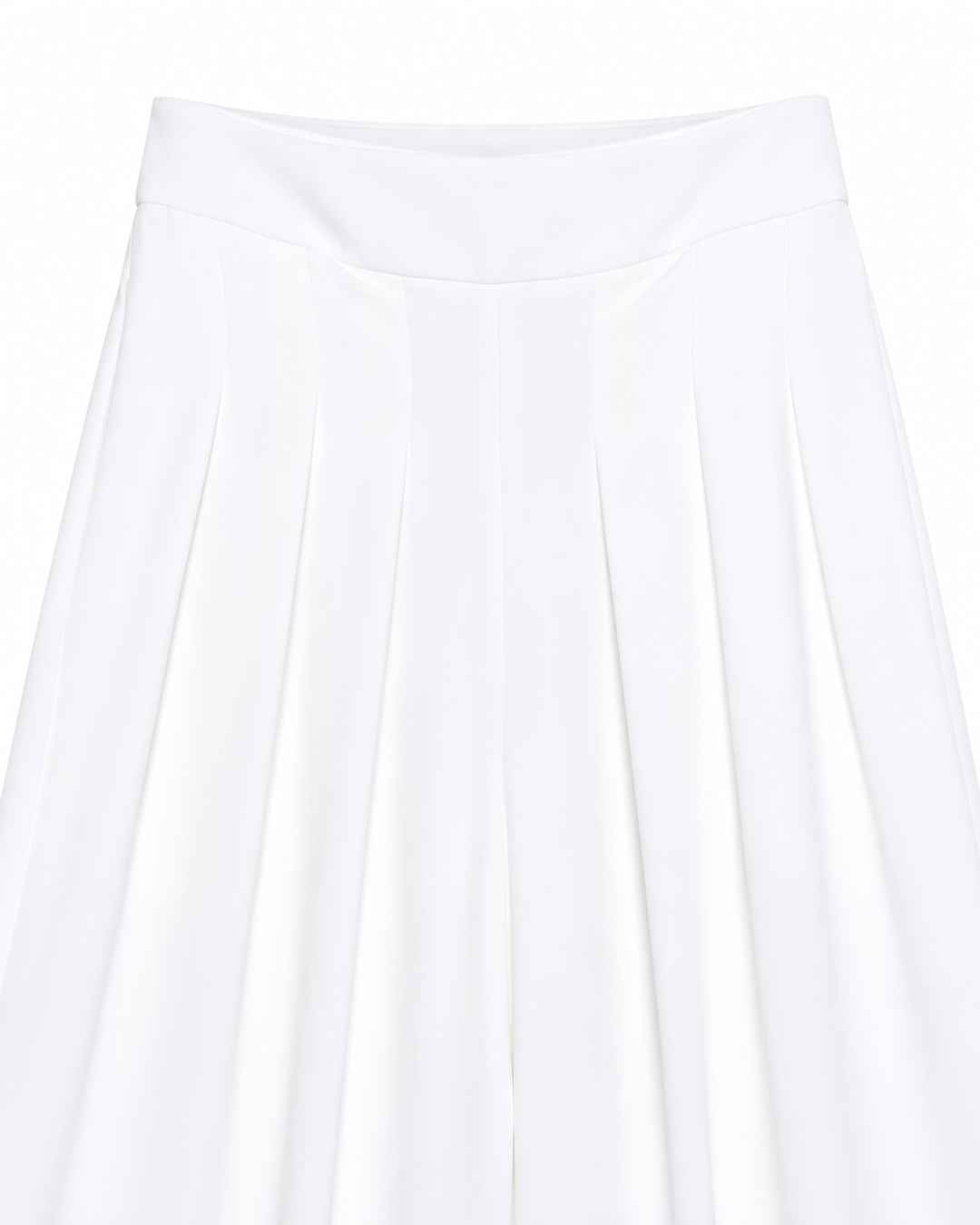 Ariza 60299, pantalón liso pierna ancha con seis pinzas, Blanco, detalle