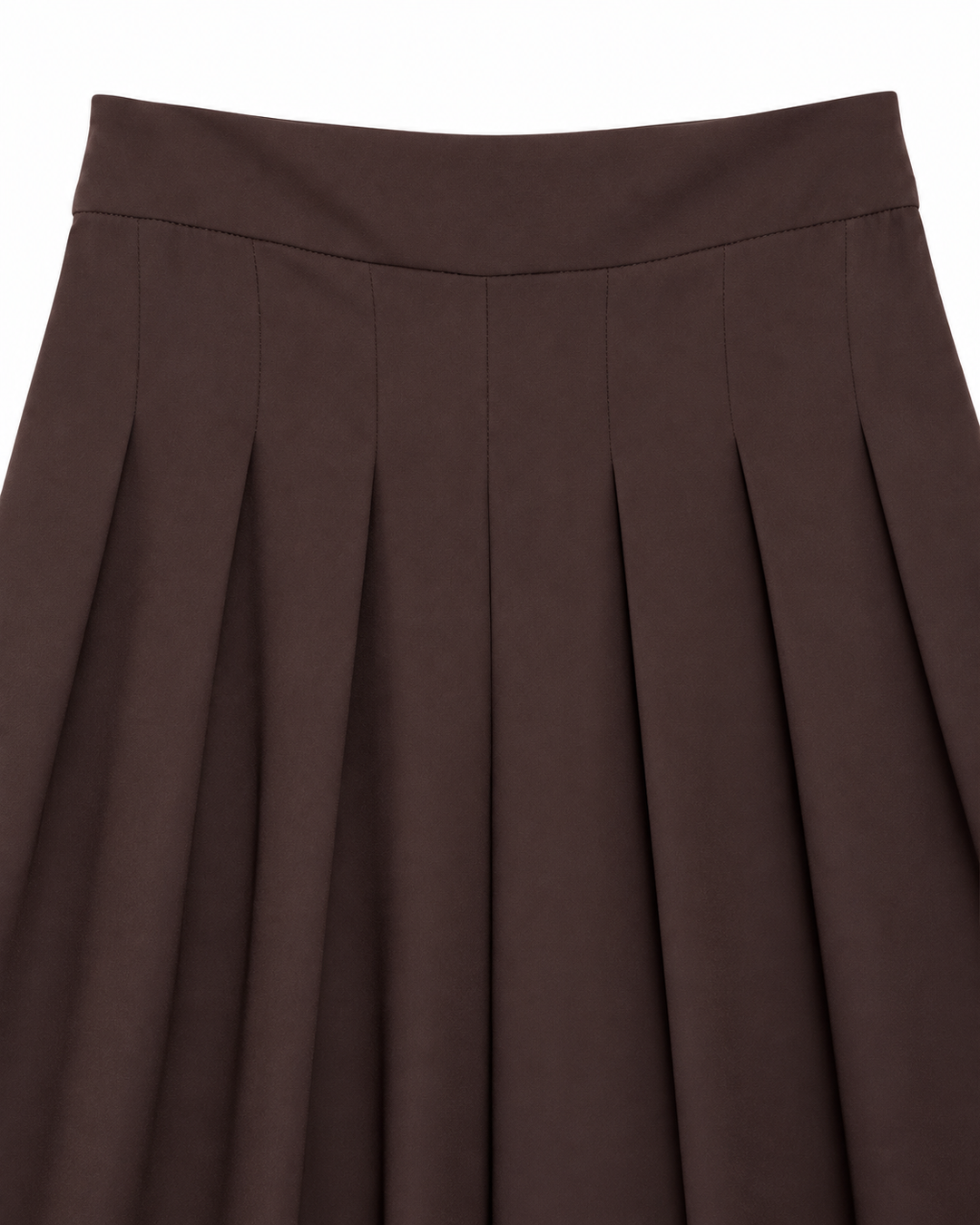 Ariza 60299, pantalón liso pierna ancha con seis pinzas, Café, detalle