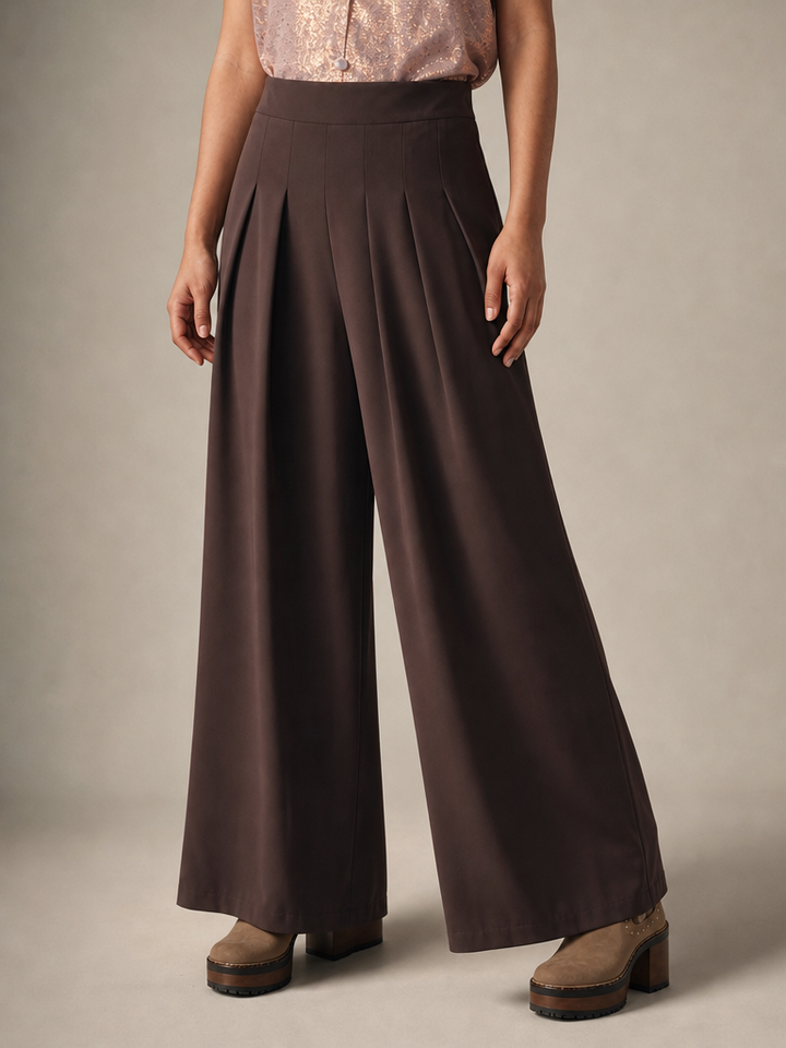 Pantalón Liso Pierna Ancha c/6 Pinzas